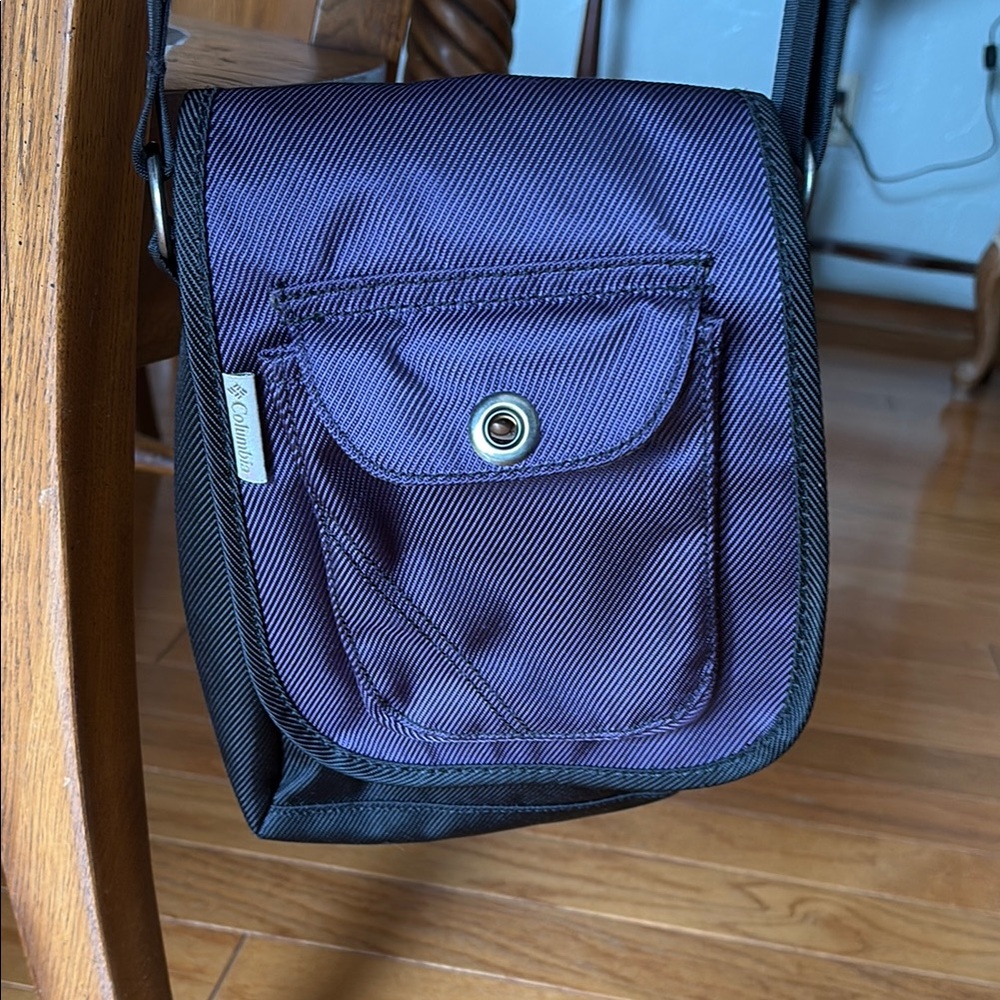 Purple and Black Crossbody Bag